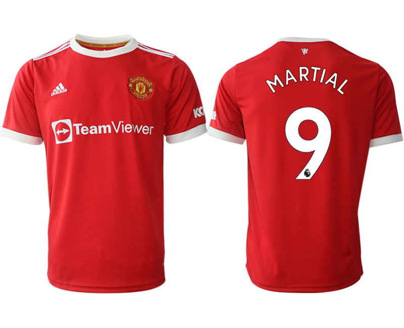 Men 2021-2022 Club Manchester United home red aaa version #9 Adidas Soccer Jersey->manchester united jersey->Soccer Club Jersey